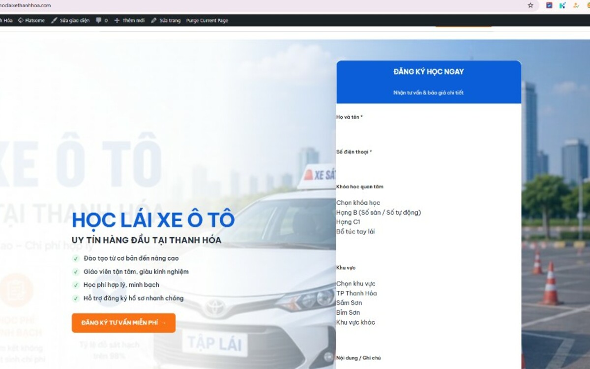 Cơ sở đào tạo Học Lái Xe Thanh Hóa